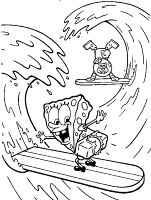 A coloring page of spongebob squarepants